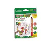 Alpino Baby 6 Lápices | Lápices para Bebés | Lápices de Colores Gruesos y Mina Blanda | Disfruta y Aprende Pintando