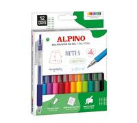 Alpino – Bolígrafos retráctiles Line Gel 0.7 – Tinta de gel suave – Caja 12 colores surtidos