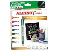 Rotulador alpino crea metalix caja de 7 colores surtidos