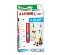 Alpino Crea+ Pintura para Cristales | Pintura para decorar Cristales, Vidrio, Ventanas, Espejos, Azulejos, Neveras | Decoración Cristales y Superficies Lisas