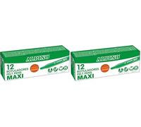 Alpino - Estuche 12 Rotuladores Maxi Naranja | Superlavables para Niños | Superbrillantes Escolares | Punta Gruesa 5,7 mm | Larga Duración y Resistencia (Paquete de 2)