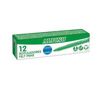 Alpino - Estuche 12 Rotuladores Stand. Azul Claro | Lavables para Niños | Brillantes | Ideal para la Escuela | Punta de Fibra Super Resistente y Tinta Segura a Base de Agua