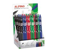 Alpino - Expositor de 24 Bolígrafos Dot - Colores Surtidos| Agarre Suave y Antideslizante | Punta de 1 mm para Escritura Fluida y Precisa | Tinta de Secado Rápido