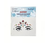 Alpino Gemas faciales adhesivas Pegatinas brillantes para la cara, festival, carnaval y Halloween