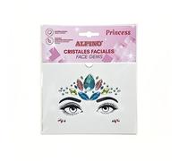Alpino Gemas Faciales Adhesivas Princess | Pegatinas Brillantes para la Cara | Maquillaje para Festivales, Carnaval y Halloween | Pegatinas faciales Brillantes