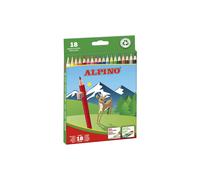 Alpino Lápices 722846 – Pack de 18 con sacapuntas incluido, 3.3 mm, colores surtidos