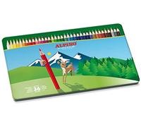 Lápices Colores Hexagonales ALPINO Envase 36 COLORES CAJA METAL