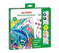 Alpino Pinta por Números Océano - Kit de Pintura para Adultos y Niños con Lienzo, Pinceles y Pinturas Acrílicas
