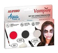 Alpino Set de caracterización Aqua Make up Vampiro | Maquillaje Facial y Corporal Base Agua | Ideal para Disfraces de niños y Adultos | Pintura Base Agua para Uso recreativo y semiprofesional