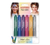 Alpino - Set de Maquillaje - 6 Barritas de Colores Metalizados | Fácil Aplicación en Barra de 5g | Textura Suave y Cremosa | Colores Intensos y Duraderos