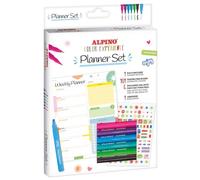ALPINO - Set Planner Color Experience | Set para Planificar tu Semana | Incluye Bloc Planificador, 101 Pegatinas Decorativas, 6 Rotuladores Dual Artist y 1 Subrayador | Ideal para Organización