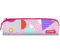 Alpino ua000161 caja de lápices estuche suave negro, naranja, rosa, p