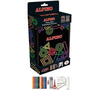 Plumier escolar doble Black Alpino | Plumier con doble cremallera y refuerzo interior | Ideal para lápices y rotuladores | Estuche relleno | Material escolar | Plumier para niños
