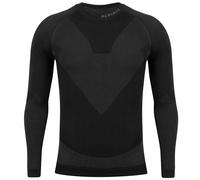Alpinus Hombres Manga Larga Capa Base Pro Miyabi Edition Sport Sin Costura Negro