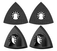 Alppihym 4 piezas de lijadora en forma de delta Multiherramienta 80 mm - Accesorio óptimo para Fein Multimaster, Bosch, Parkside, Ryobi, Worx, Workzone y más - Papel de lija para herramienta