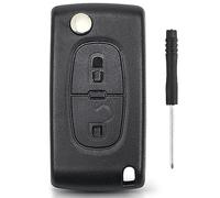 Alppihym Carcasas para Llave de Coche de 2 Botones compatibles con los Modelos Peugeot y Citroen - 207, 307, 308, 407, 607, 807, C2, C3, C4, C5, C6, C8, DS3, DS4 (Paquete de 1)