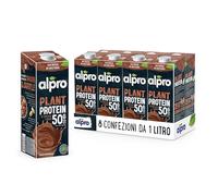 Alpro Bebida de larga duración a base de plantas con alto contenido de proteínas y soja, vegana, sin lácteos y sin lactosa, 1 litro (paquete de 8)