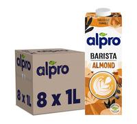 Alpro Bebida Vegetal de Almendra Barista - Ideal para el café - Pack de 8 x 1L