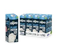 Alpro Bebida Vegetal de Soja Proteína Natural - Pack de 8 x 1L
