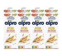 Alpro Central Lechera Asturiana Bebida De Avena, Sin Azúcar, 100% Vegetal, Baja En Grasas, Apta Para Veganos, Pack De 8 Briks De 1 Litro, 8 x 8490 g