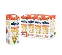 Alpro Oat Sin Azúcares Bebida de larga vida a base de plantas, 100 % avena bitiche, alternativa vegana sin lácteos y sin lactosa, 1 L (paquete de 8)