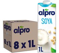 Alpro Soja Bebida Vegetal de Larga Duración, Vegana y Sin Lácteos, 1L (Pack de 8)