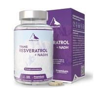 ALPS NATURE NADH Panmol Patentado + Trans-Resveratrol 98% Puro - Fórmula de Alta Biodisponibilidad y Estabilidad - Energía Celular, Apoyo Mitocondrial y Antioxidante - Complemento Sin Gluten