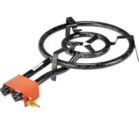 Alqbaio Paellero a Gas Butano Tipo Valenciano - Hornillo Quemador de Gas para Paellas, Acero Esmaltado, Uso Exterior, Gran Potencia, Robusto y Resistente (400 mm)
