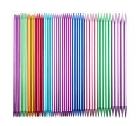 ALQSIM Knitting Needles Set, 55pcs One Set Aluminum Alloy Double Pointed Ergonomic Design Knitting Needles Kit Beginners Metal Straight Weaving Needles Kit for Household Weaving Project