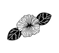 Alquimia floral Calcomanías de pared 36x57.1cm No daña la superficie de la pared Negro