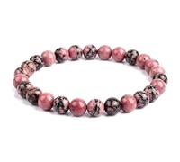 Alquimia - Pulsera mujer - hombre elástica piedras auténticas naturales 6 mm., Medio, Piedra, Amatista