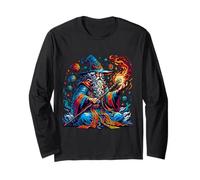 Alquimista Mago Mago Barbudo de Fuego Manga Larga