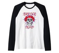 Already Dead Gothic Skull and Roses Camiseta Manga Raglan