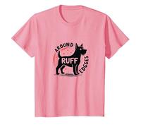 Alrededor de Ruff Edges: Gráfico juguetón Amante de los Camiseta, Niños, Rosado, 2 años