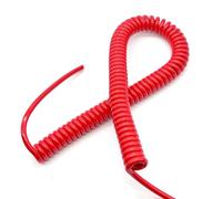 Alrededor del Cable de alimentación Suave, Cable de Resorte de 3 núcleos, 20 AWG, 0,5 mm², Cable de tracción de Poliuretano Que se Puede Estirar de 1 a 10 Metros(Stretch 5 Meters)