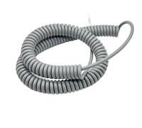 Alrededor del Cable de alimentación Suave, Cable de Resorte de PU Gris de 22AWG, 4 núcleos, 0,3 mm², se Puede Estirar de 11 a 20 Metros, Adecuado for Uso en Exteriores(Stretch 12 Meters)