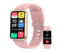 ALRETOME Monitor de fitness A1 para mujer, pantalla AMOLED de 1.47 pulgadas, impermeable IP68, rastreador de fitness y salud con llamadas Bluetooth, frecuencia cardíaca, SPO₂, monitor de sueño y