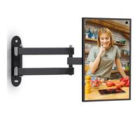 Alrhipvm Soporte de pared para Echo Show 21, Echo Show 15, soporte de montaje en pared, rotación giratoria, extensión de inclinación, VESA máx. 100 x 100 mm, soporta hasta 15 kg, color negro