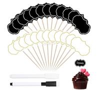 Alriedy Banderas para etiquetar Buffet Letrero pequeño para mini placas con palillo de dientes