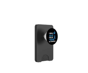 ALS Awareness I Wear Blue For My Friend Ribbon PopSockets PopWallet para MagSafe