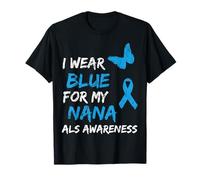 ALS Awareness I Wear Blue For My Nana Ribbon Camiseta