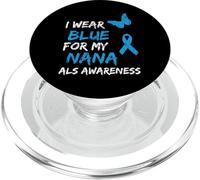 ALS Awareness I Wear Blue For My Nana Ribbon PopSockets PopGrip para MagSafe