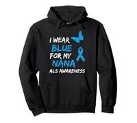 ALS Awareness I Wear Blue For My Nana Ribbon Sudadera con Capucha