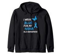 ALS Awareness I Wear Blue For My Nana Ribbon Sudadera con Capucha