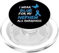 ALS Awareness I Wear Blue For My Nephew PopSockets PopGrip para MagSafe
