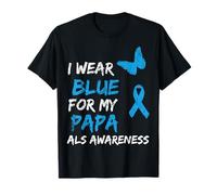 ALS Awareness I Wear Blue For My Papa Ribbon Camiseta