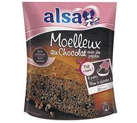 Alsa Preparación para moelleux de chocolate con pepitas listas para hornear para 8 piezas - Paquete de 500 g