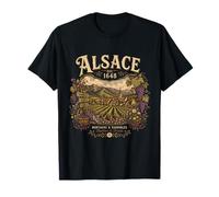 Alsace EST 1648 Región vinícola Francesa Viñedo de Alsacia Camiseta