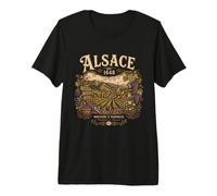 Alsace EST 1648 Región vinícola Francesa Viñedo de Alsacia Camiseta Premium
