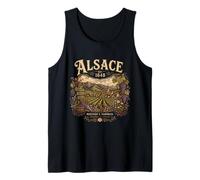 Alsace EST 1648 Región vinícola Francesa Viñedo de Alsacia Camiseta sin Mangas